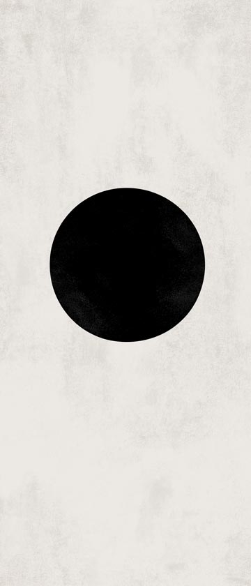 Single black circle on a white background