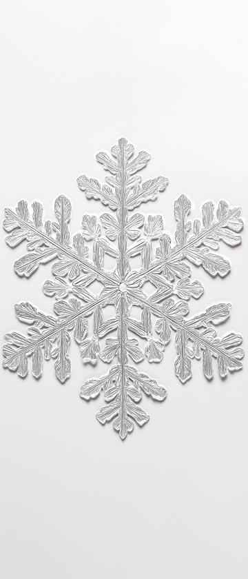 Single detailed snowflake on a plain white background