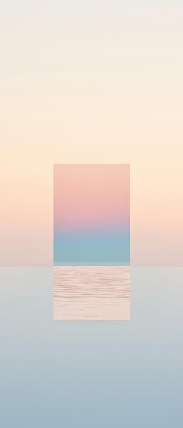 Soft gradient square transitioning from light pink to pale blue