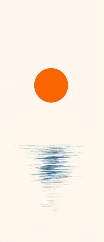 Serene ocean sunset with pink and orange skies over calm waters.